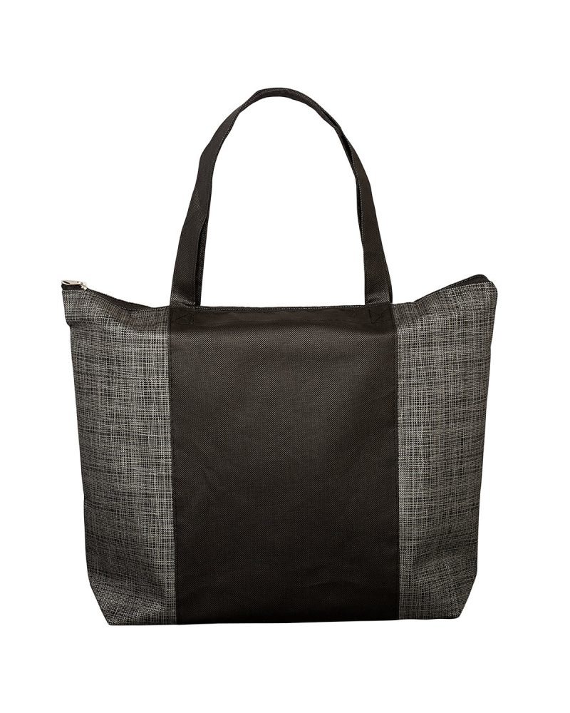 Custom Tonal Non-Woven Zipper Trade Show Tote Bag with logo - 1