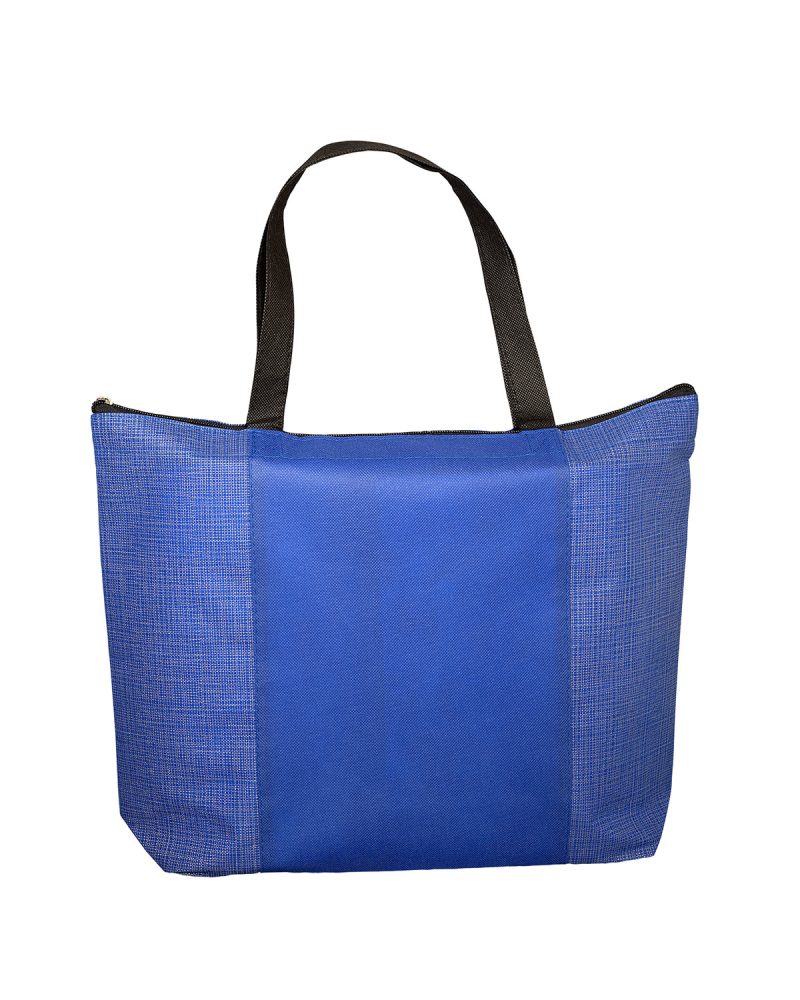 Custom Tonal Non-Woven Zipper Trade Show Tote Bag with logo - 3