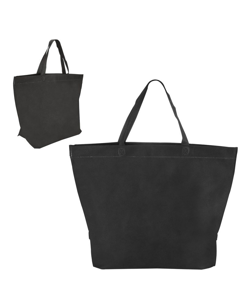 Custom Two-Tone Heat Sealed Non-Woven Tote Bag with logo - 2