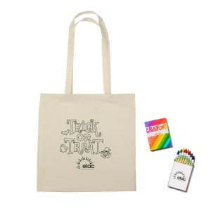 Custom Custom Canvas Coloring Tote Bag & Crayon Set with logo