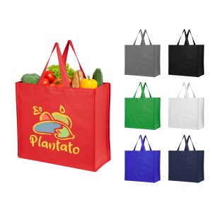 Custom Harvest Haul Recycled Non-woven Shopper Tote Bag with logo