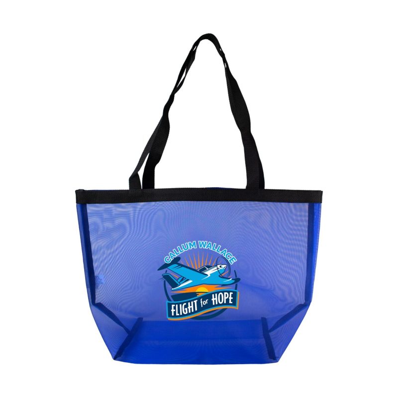 Custom Recycled Mesh Grocery Tote with logo - 4