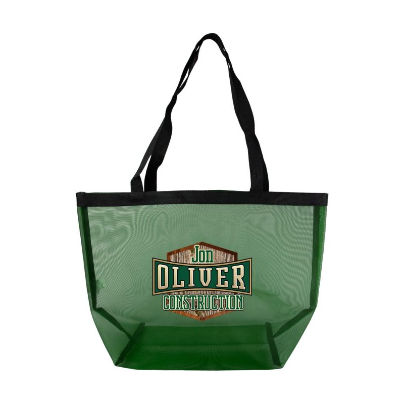Custom Recycled Mesh Grocery Tote with logo - 6