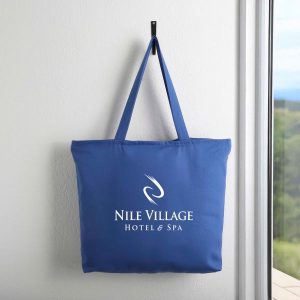 Custom 12 oz. Beaverton Zippered Cotton Canvas Tote with logo