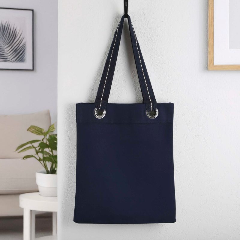 Custom 12 oz. Cotton Canvas Tote w/Large Grommets with logo - 1