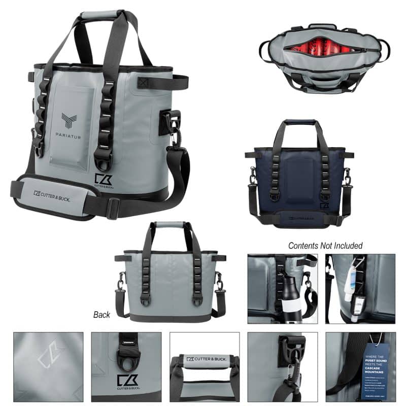 Custom Cutter & Buck® 18 Can Cooler Tote Bag with logo - 2