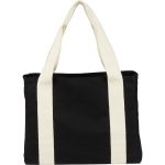 Custom Black Cotton Tote w/ Cotton Handles with logo - 6