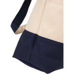 Custom Color Accent Zippered Cotton Tote with logo - 7