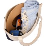 Custom Color Accent Zippered Cotton Tote with logo - 8