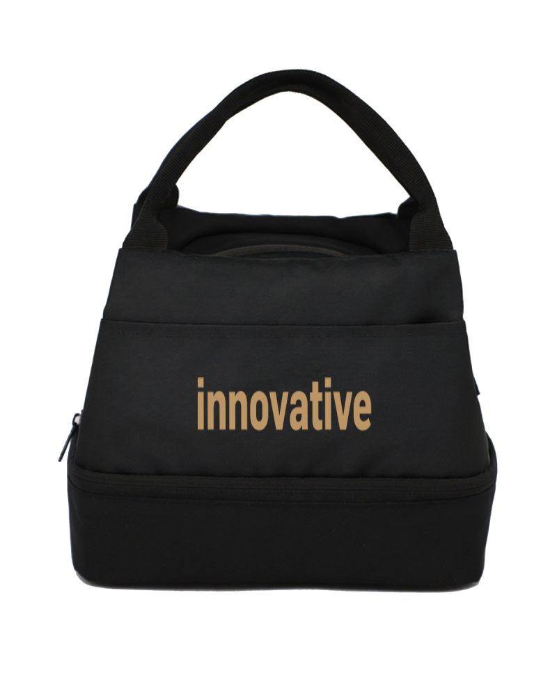 Custom Eco Friendly Two Compartment Lunch Cooler Tote Bag with logo