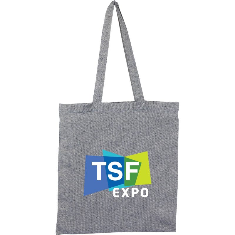 Custom Recycled 6oz Twill Cotton Convention Tote with logo - 2