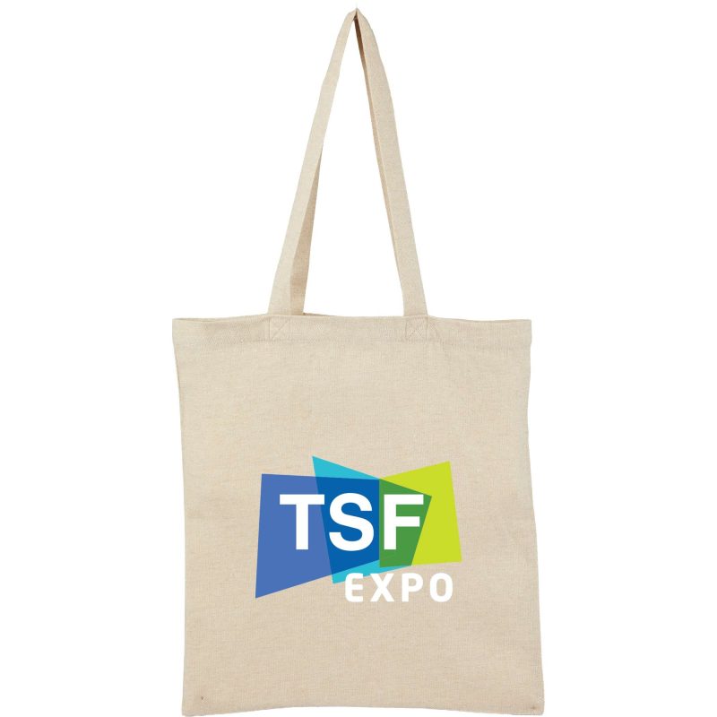 Custom Recycled 6oz Twill Cotton Convention Tote with logo - 7