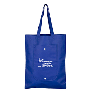 Custom 13" W x 17" H -"COVE FOLD"-Up Tote Bag with logo