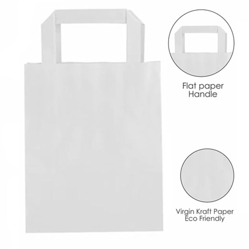 7-X-9-Custom-Paper-Shopping-Bag-With-Handles-IMPTOT25B Custom 7 X 9" Custom Paper Shopping Bag With Handles with logo