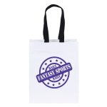 Custom Ash - Woven Handle White Eurototes - Flexo Ink Print with logo