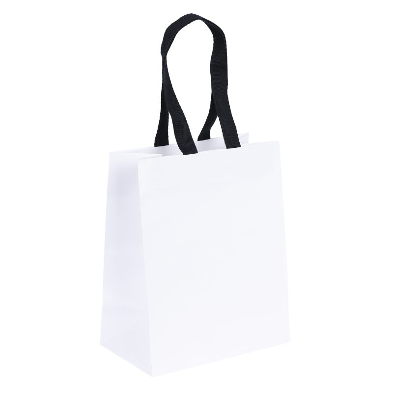 Custom Ash - Woven Handle White Eurototes - Flexo Ink Print with logo - 3