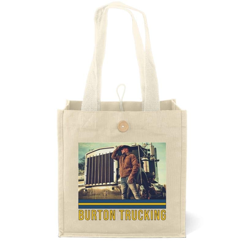 Custom Aurora™ - Cotton Tote - ColorVista with logo - 2