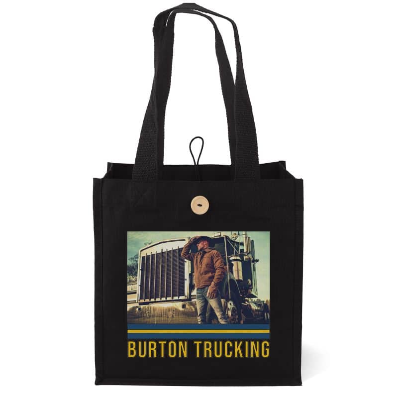 Custom Aurora™ - Cotton Tote - ColorVista with logo - 3