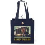 Custom Aurora™ - Cotton Tote - ColorVista with logo - 7