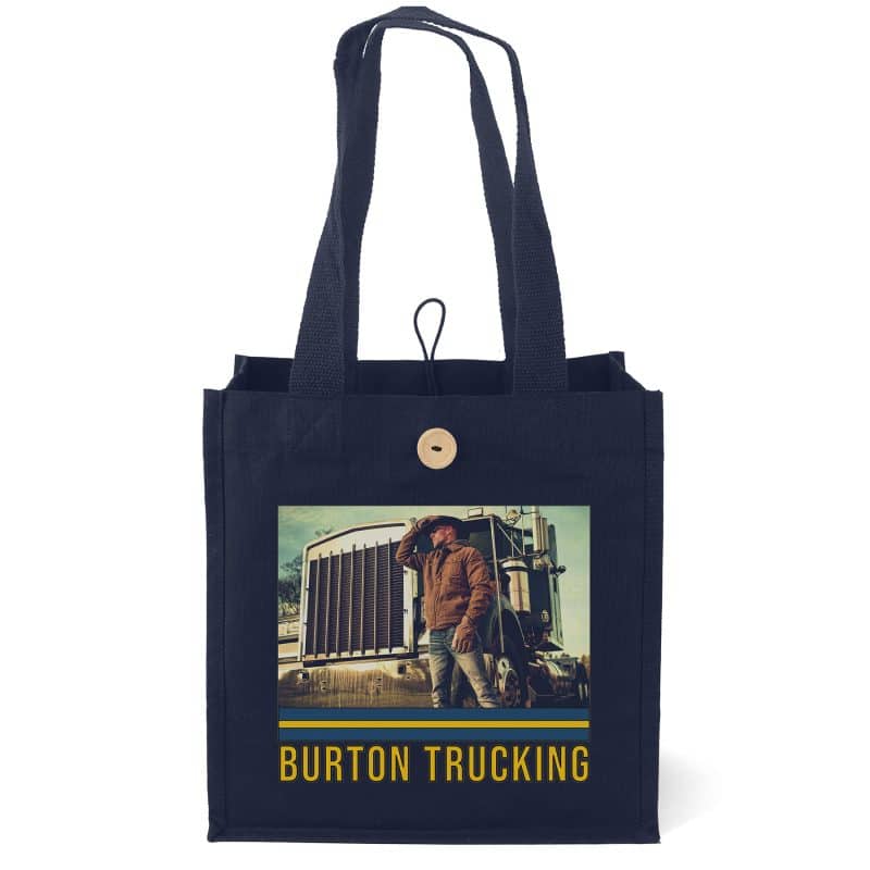 Custom Aurora™ - Cotton Tote - ColorVista with logo