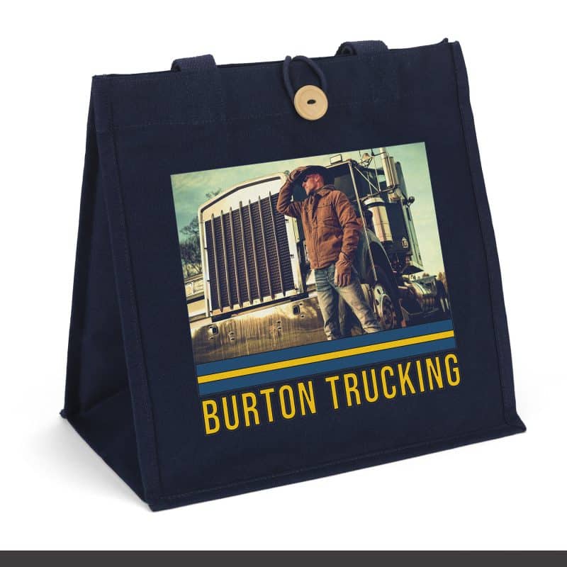 Custom Aurora™ - Cotton Tote - ColorVista with logo - 9