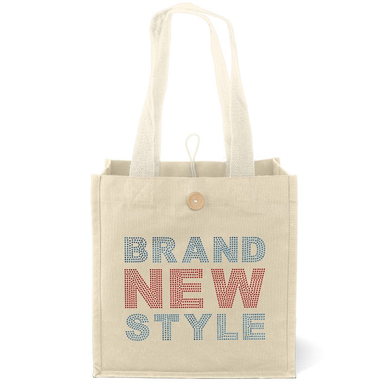 Custom Aurora™ - Cotton Tote - Sparkle with logo - 2