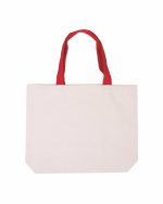 Custom Cotton Canvas Tote Bag with Color Accents with logo - 9