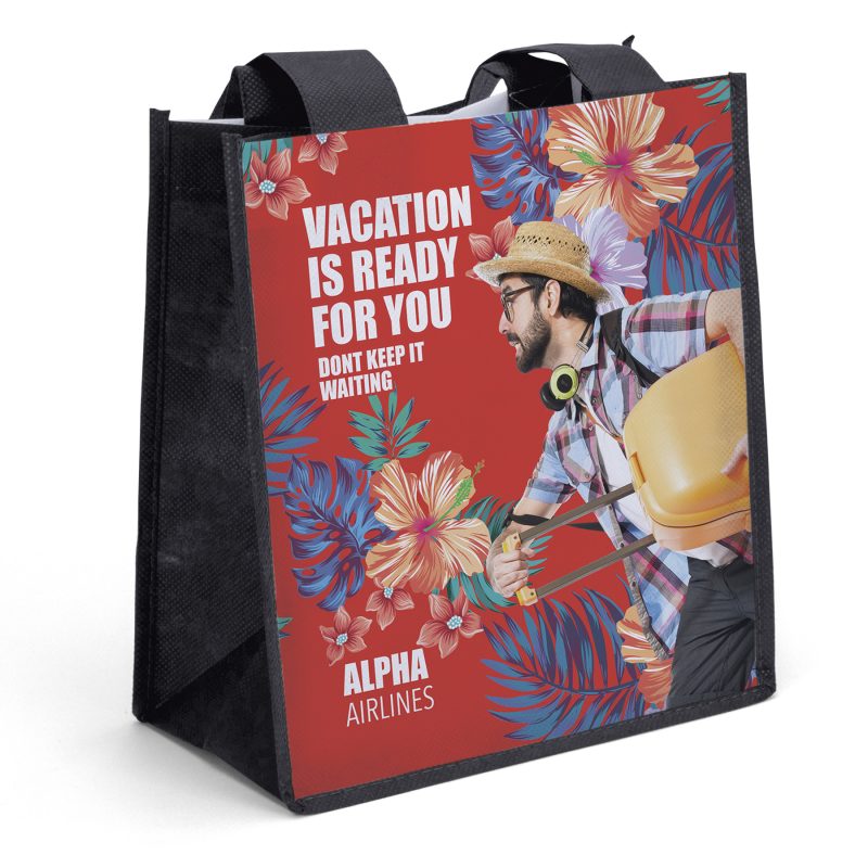 Custom Degas - PET Non-Woven Tote - Sublimation with logo