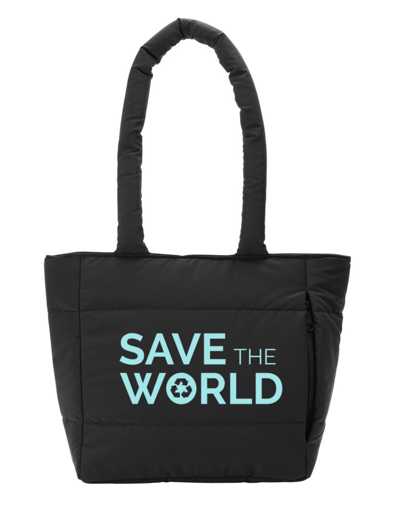 Custom Eco Friendly Quilted Lunch Cooler Tote Bag with logo