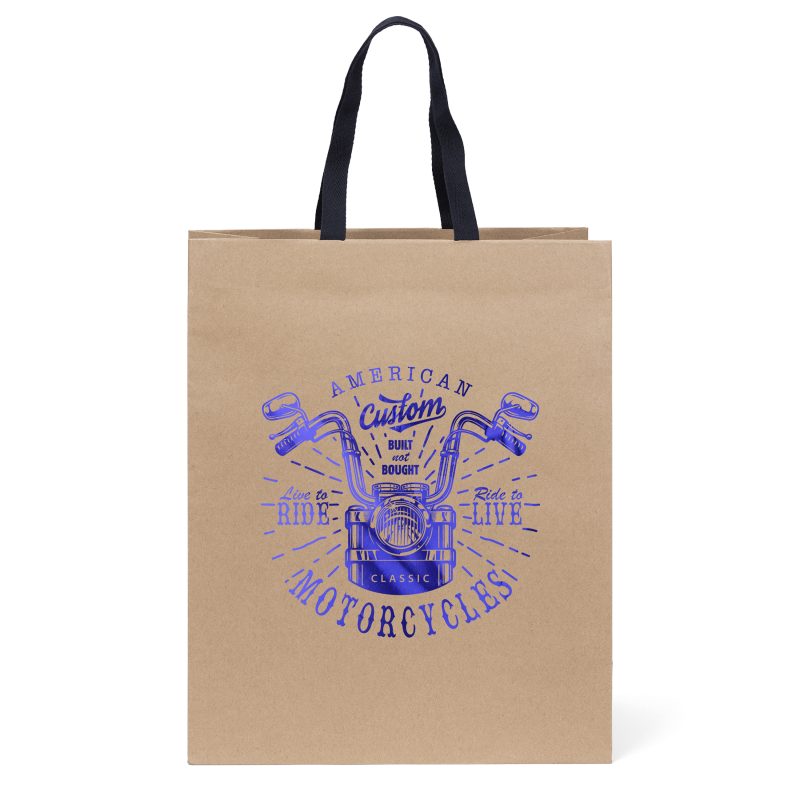 Custom Eco Teak - Woven Handle Eurototes - Foil Print with logo