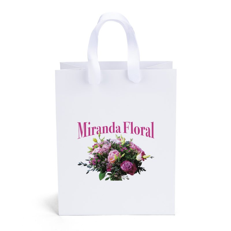 Custom Elizabeth™ - Ribbon Handle Matte Eurotote - Dynamic Color with logo