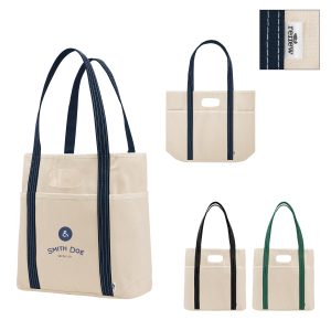 Custom Farm Stand 14 Oz. Cotton Canvas Dual Handle Tote Bag with logo