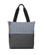 Custom Flannel Check Accent Tote Bag with logo - 5