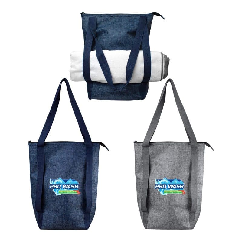 Custom Haven Zippered Cooler Tote with logo