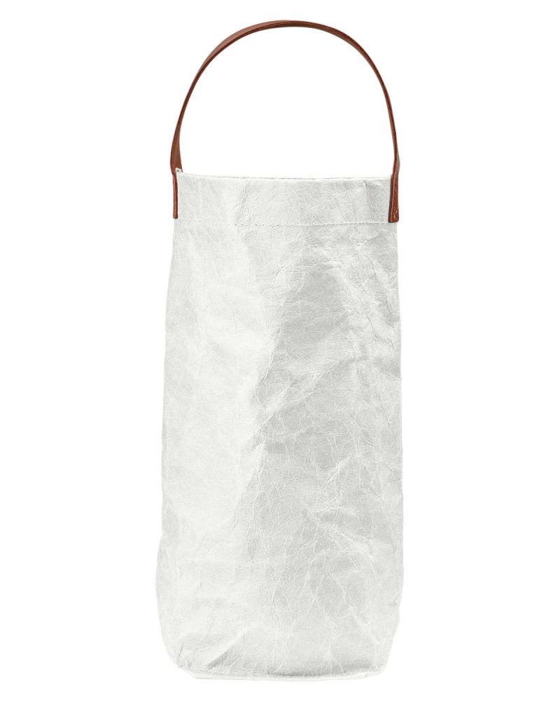 Custom Home & Table Washed Paper Wine Tote Bag. with logo - 7