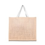Custom Jute Tote Bag w/Cotton Webbing Handle with logo - 1