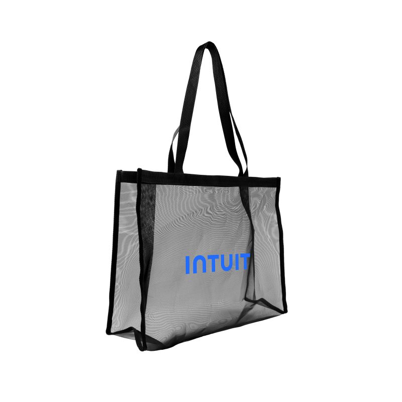Custom MeshLine Shopper Tote Bag with logo - 6