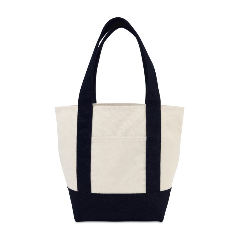 Custom Mini Canvas Tote - Black with logo - 1