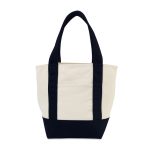 Custom Mini Canvas Tote - Black with logo - 3