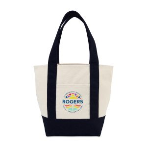 Custom Mini Canvas Tote - Black with logo