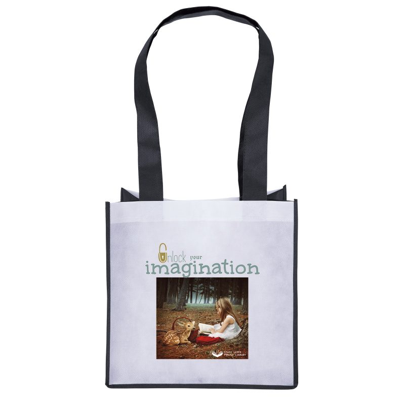 Custom Monet - PET Non-Woven Tote - ColorVista with logo - 2