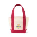 Custom Petite Canvas Tote - Red with logo