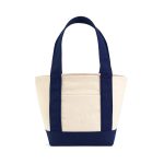 Custom Petite Canvas Tote - True Navy with logo - 3