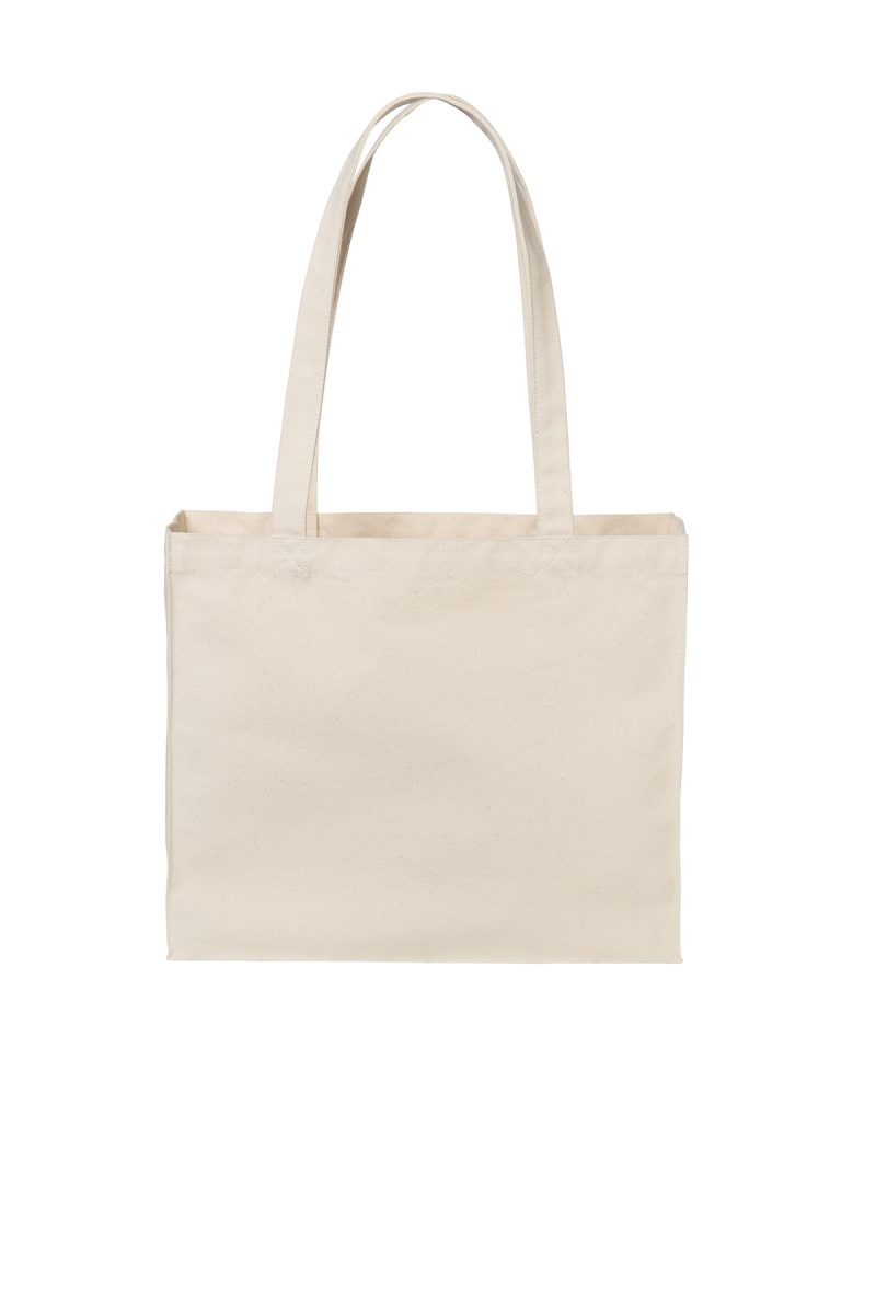 Custom Port Authority® Cotton Canvas Shopper Tote with logo - 1