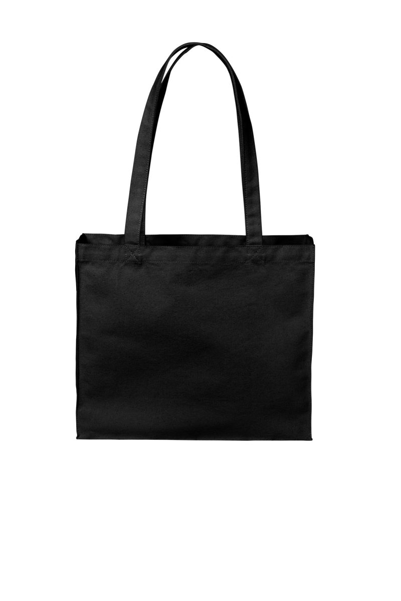 Custom Port Authority® Cotton Canvas Shopper Tote with logo