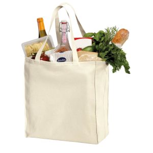 Custom Port Authority® Ideal Twill Over-the-Shoulder Grocery Tote. with logo