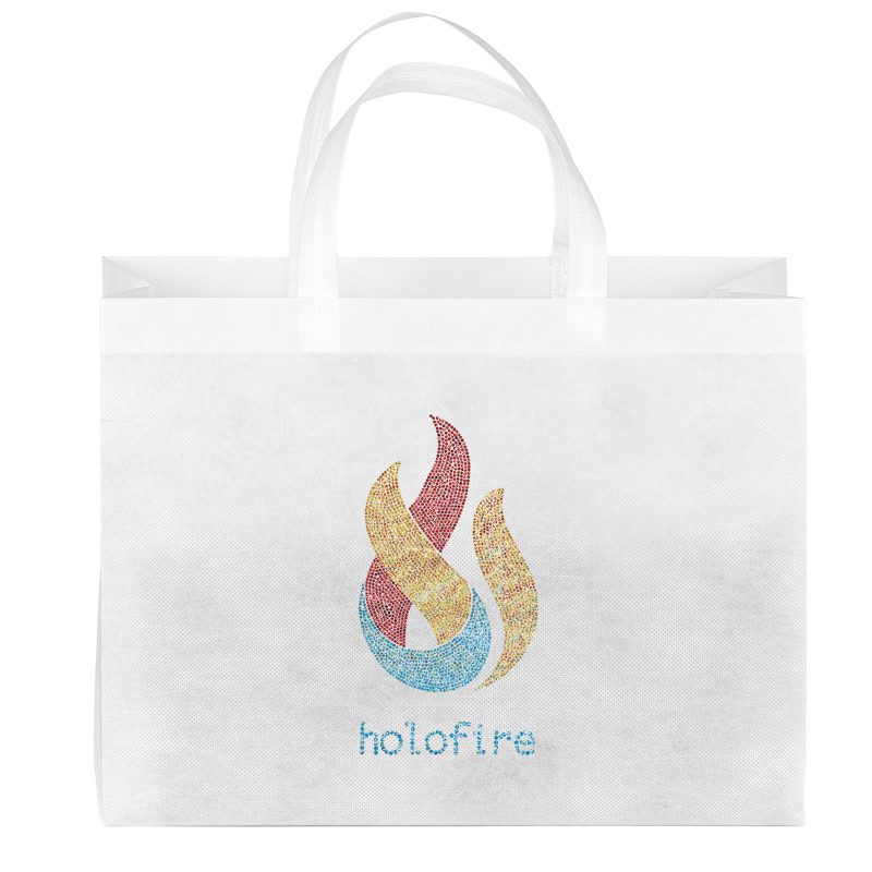 Custom Sea™ - R-PET Non-Woven Totes - Sparkle with logo - 5