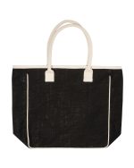 Custom Seville Jute & Canvas Tote Bag with logo - 1