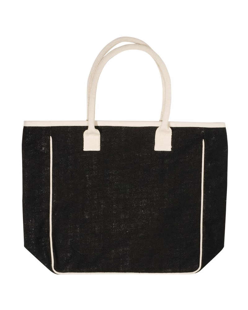 Custom Seville Jute & Canvas Tote Bag with logo - 1