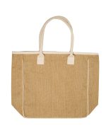 Custom Seville Jute & Canvas Tote Bag with logo - 5